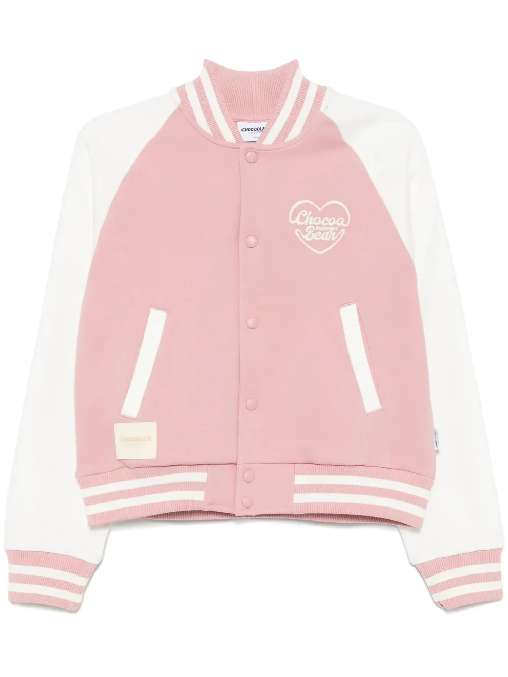 CHOCOOLATE logo-embroidered bomber jacket